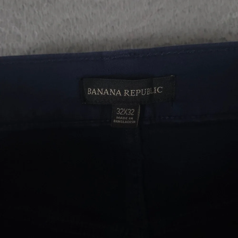 Banana Republic Pants Mens 32x32 Navy Slim Travel Stretch Cotton Chino Leg Work